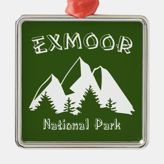 Exmoor National Park Metal Tree Decoration (Front)