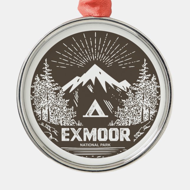 Exmoor National Park Metal Tree Decoration (Front)