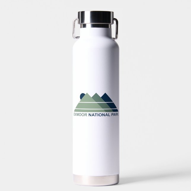 Exmoor National Park Mountain Sun Water Bottle (Front)