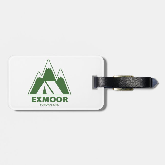 Exmoor National Park Mountains Camping Luggage Tag (Back Horizontal)