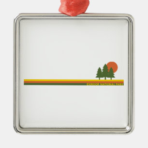 Exmoor National Park Pine Trees Sun Metal Tree Decoration