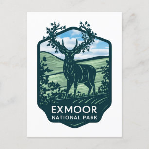 Exmoor National Park Pretty Deer Holiday Postcard