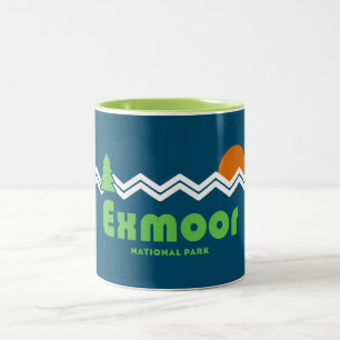Exmoor National Park Retro Two-Tone Coffee Mug
