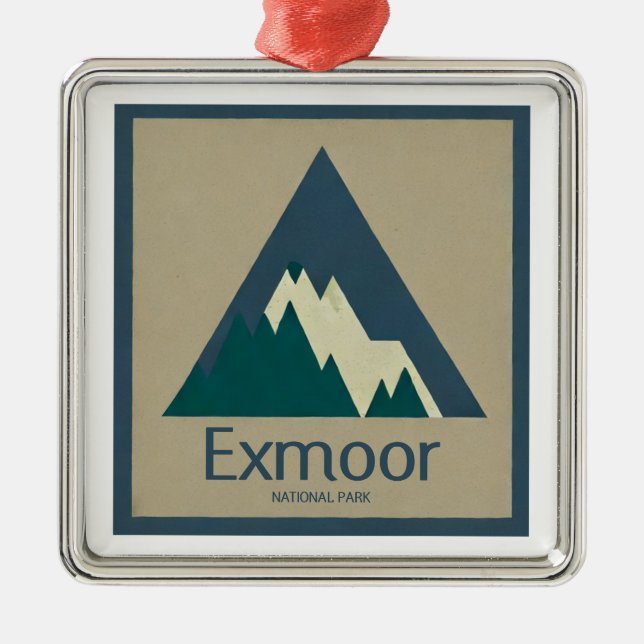 Exmoor National Park Rustic Metal Tree Decoration (Front)