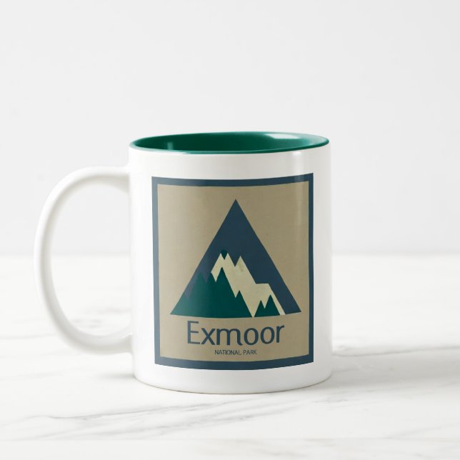 Exmoor National Park Rustic Two-Tone Coffee Mug (Left)