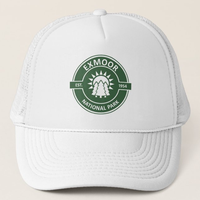 Exmoor National Park Sun Trees Trucker Hat (Front)