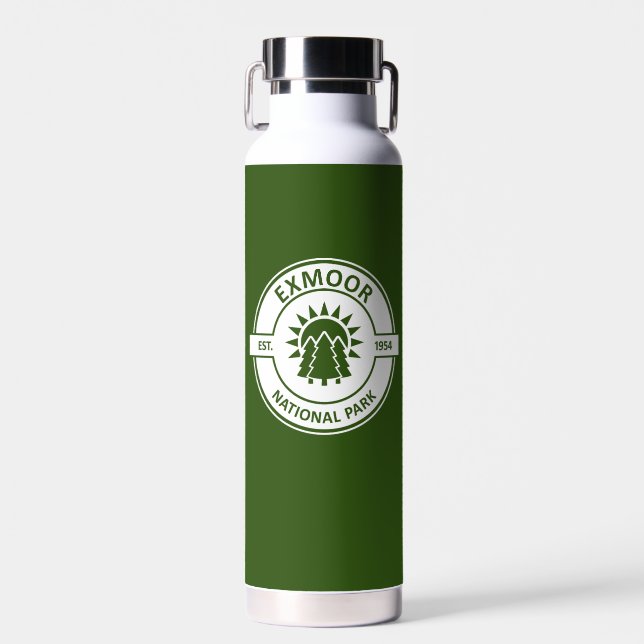 Exmoor National Park Sun Trees Water Bottle (Front)