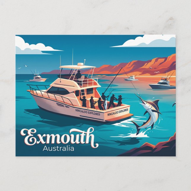 Exmouth Deep Sea Fishing Australia Postcard (Front)