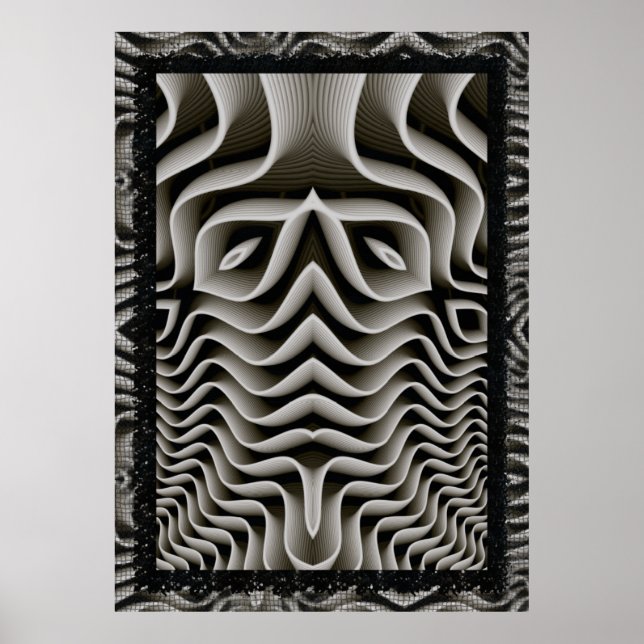 EXO-Skeleton 3D Optical Illusion Poster (Front)