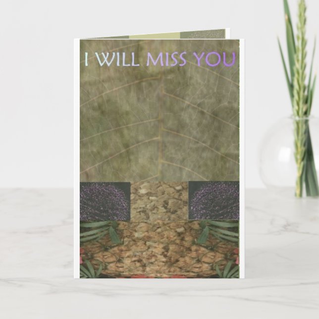 EXOBIA GREETINGS: I WILL MISS YOU CARD (Front)