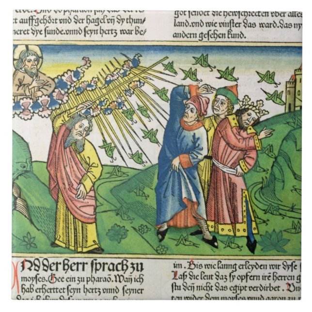 Exodus 10:1-20 The Seven Plagues of Egypt: the pla Tile (Front)