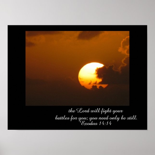 Exodus 14:14 -art poster (Front)