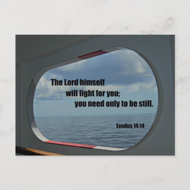 Exodus 14:14 The Lord himself will fight for you.. Postcard (Front)