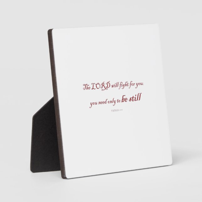 Exodus 14:14, The LORD will fight for You, Plaque (Front)