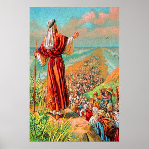 Exodus 14 Crossing the Sea on Dry Ground Poster