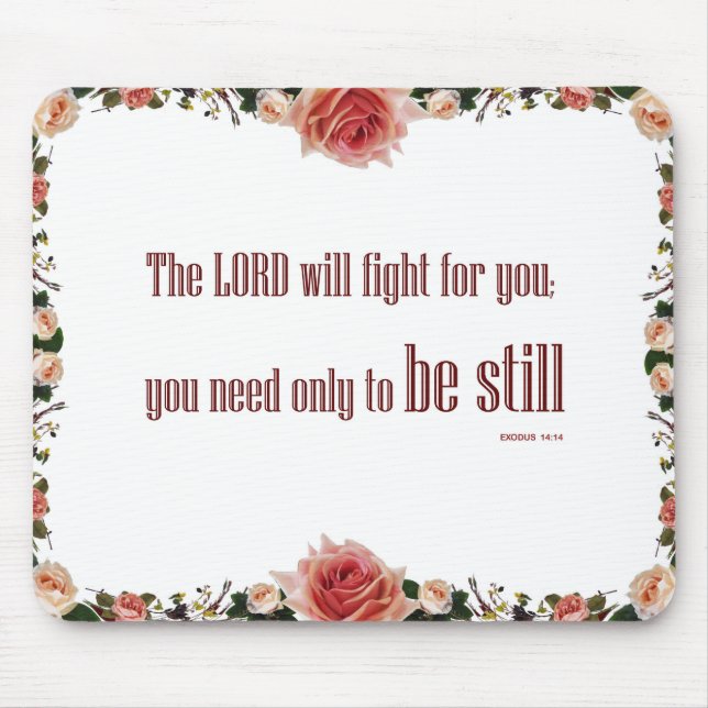 Exodus 14 'The LORD will Fight' Elegant Mouse Pad (Front)