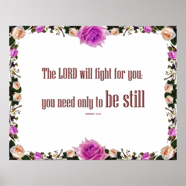 Exodus 14 Wall Décor Poster 'The LORD will Fight' (Front)