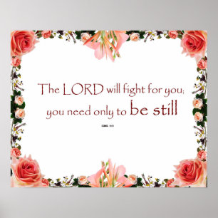 Exodus 14 Wall Décor Poster 'The LORD will Fight'