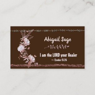 Exodus 15:26 I Am the Lord Your Healer Bible Verse Business Card
