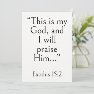 Exodus 15:2 Bible Verse, Encouraging Scripture Card