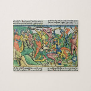 Exodus 17 8-15 Aaron and Hur support Moses' hands Jigsaw Puzzle