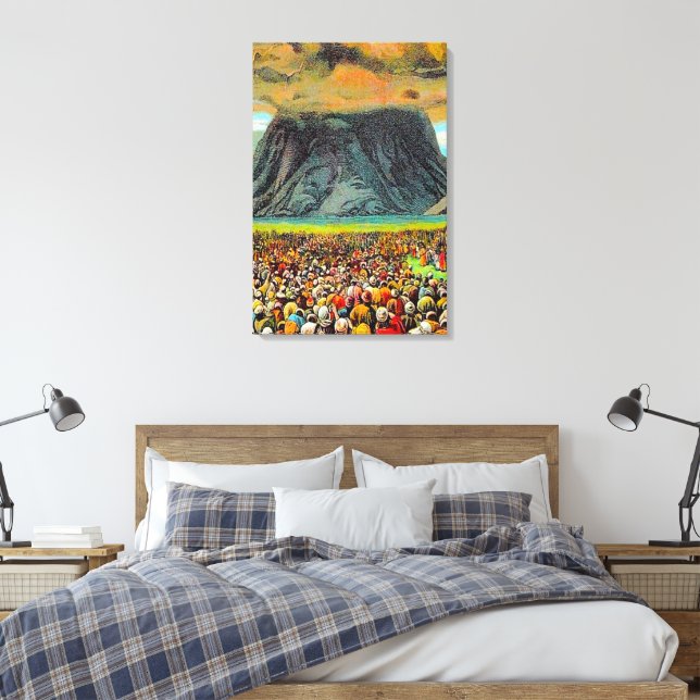Exodus 19 Israel at Mount Sinai Canvas Print (Insitu(Bedroom))