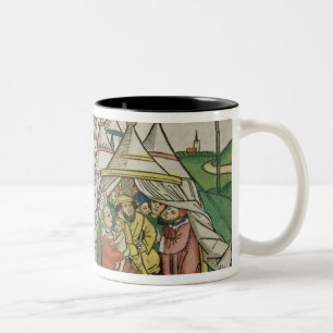 Exodus 20 1-5 Moses receiving the Ten Commandments Two-Tone Coffee Mug