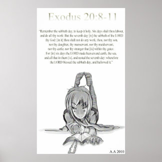 Exodus 20: 8-11 poster