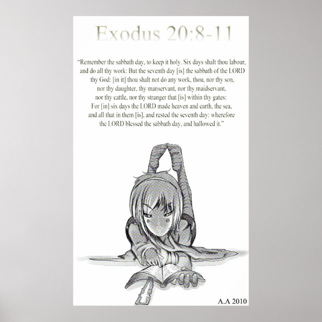 Exodus 20: 8-11 poster (Front)
