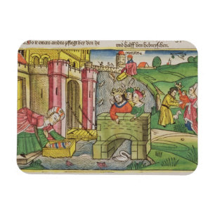 Exodus 2 1-6 Moses being floated down the Nile and Magnet