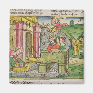 Exodus 2 1-6 Moses being floated down the Nile and Magnet