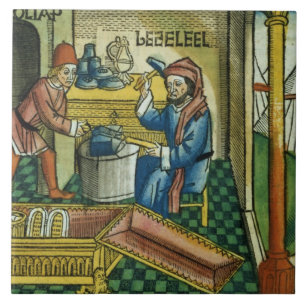 Exodus 31 2-8 Bezalel and Oholiab making the Ark o Tile