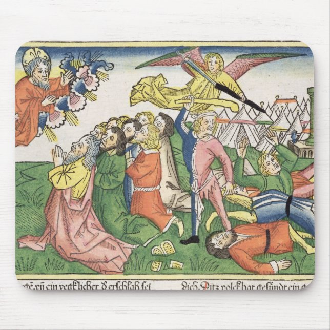 Exodus 32 15-23 Moses breaking the stone tablets, Mouse Mat (Front)