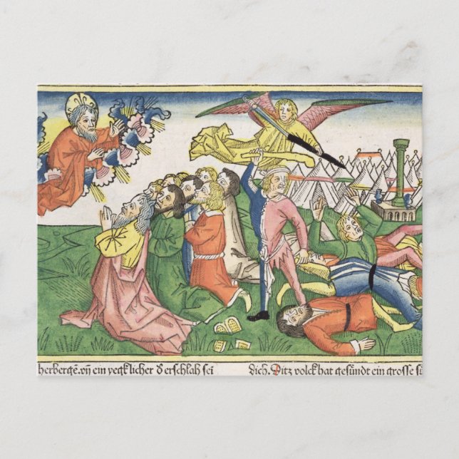 Exodus 32 15-23 Moses breaking the stone tablets, Postcard (Front)