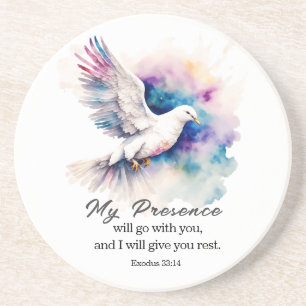 Exodus 33:14 My Presence will go with you Bible Coaster
