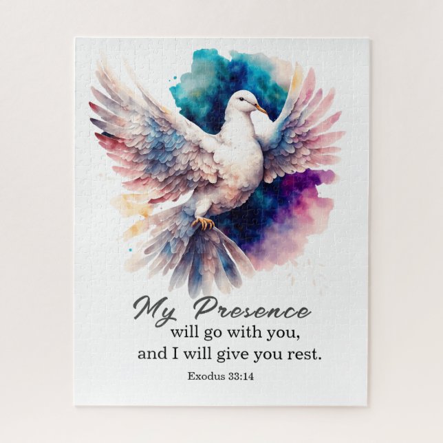 Exodus 33:14 My Presence will go with you Bible Jigsaw Puzzle (Vertical)