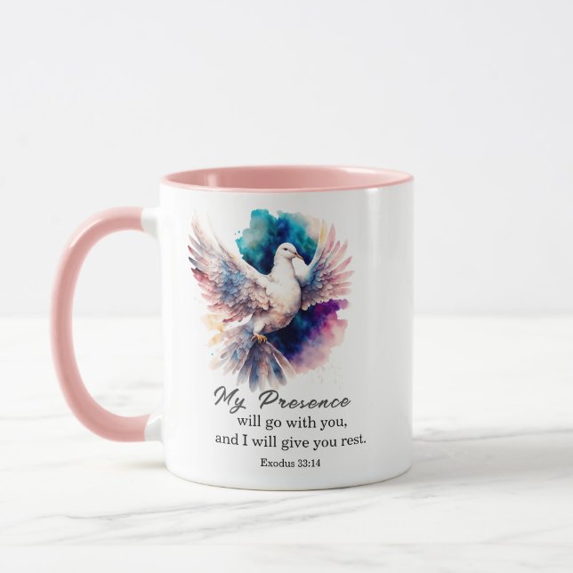Exodus 33:14 My Presence will go with you Bible Mug (Left)