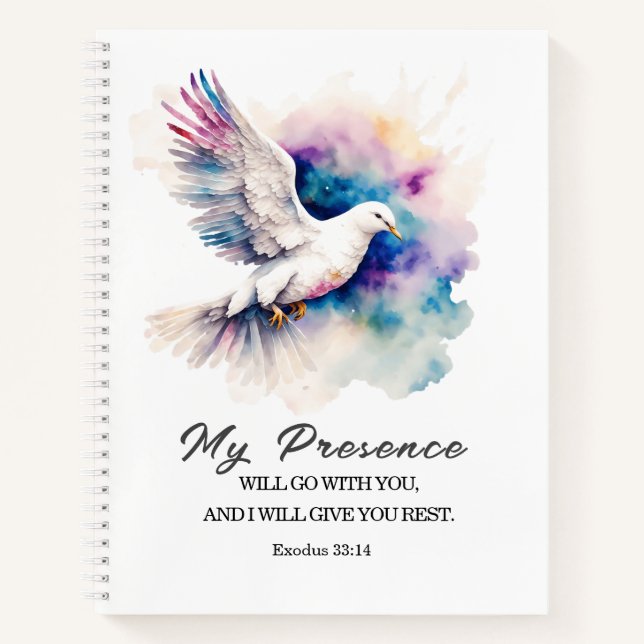 Exodus 33:14 My Presence will go with you Bible Notebook (Front)