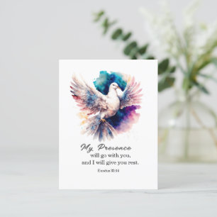 Exodus 33:14 My Presence will go with you Bible  Postcard