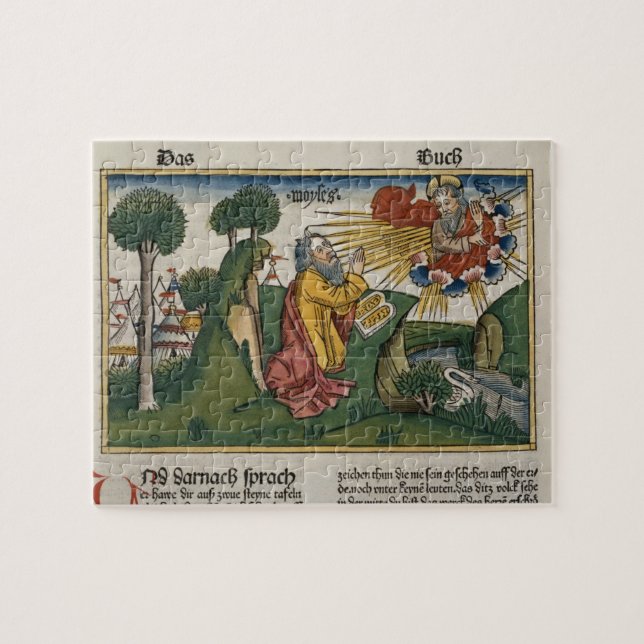 Exodus 34 1-10 Moses receives the second tablets w Jigsaw Puzzle (Horizontal)