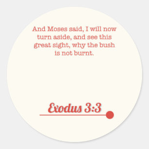 Exodus 3:3 Sticker