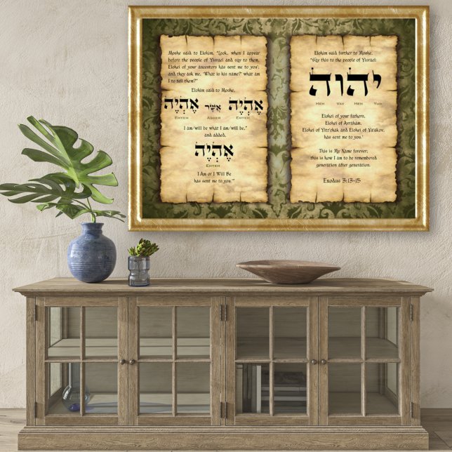 Exodus Ehyeh Asher Ehyeh Name of God Canvas Print (Creator Uploaded)