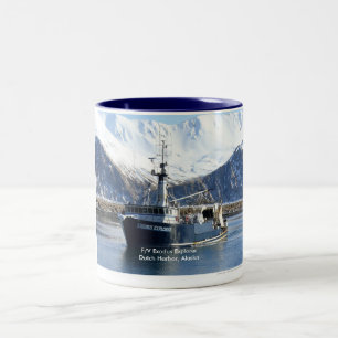 Exodus Explorer, Fishing Trawler in Dutch Harbour Two-Tone Coffee Mug