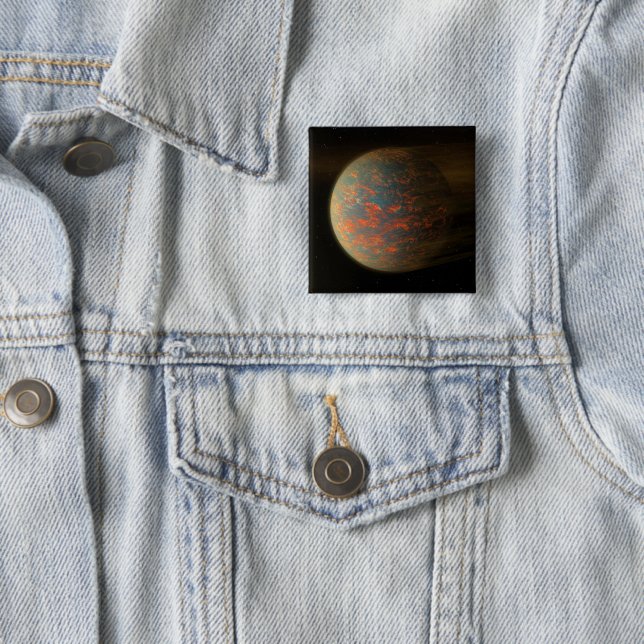 Exoplanet 55 Cancri E And Its Molten Surface 15 Cm Square Badge (In Situ)