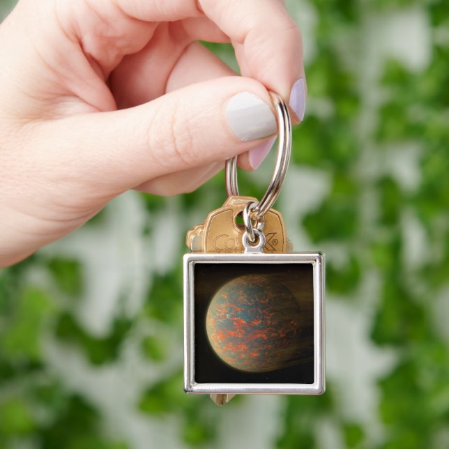 Exoplanet 55 Cancri E And Its Molten Surface Key Ring (Hand)