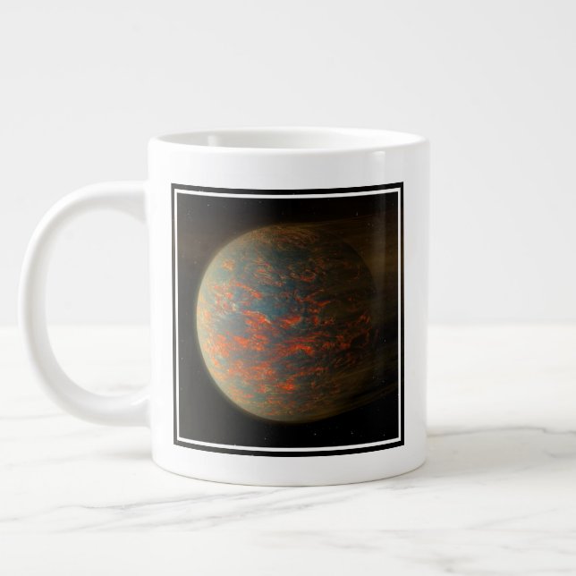 Exoplanet 55 Cancri E And Its Molten Surface Large Coffee Mug (Left)
