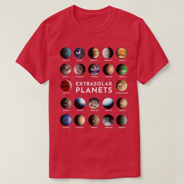 Exoplanet Extrasolar Planet Astronomy Space Astrop T-Shirt (Design Front)