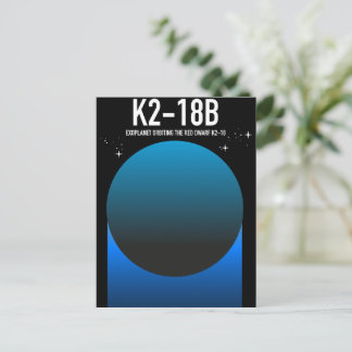 exoplanet K2-18b Holiday Postcard