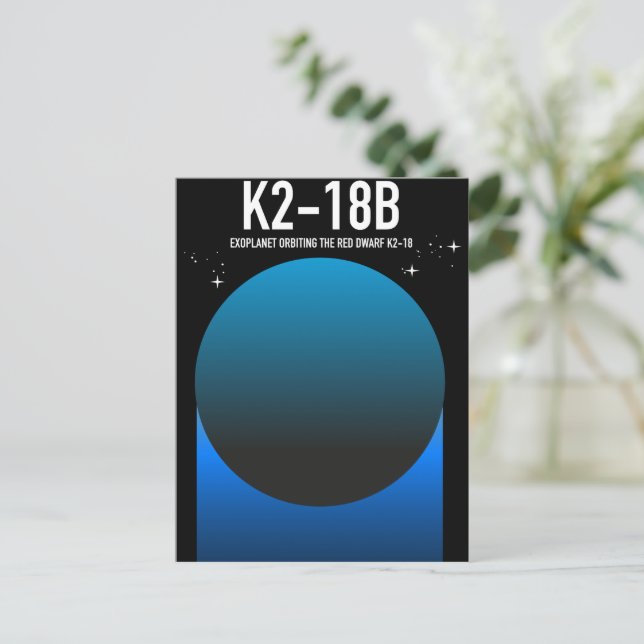 exoplanet K2-18b  Holiday Postcard (Standing Front)