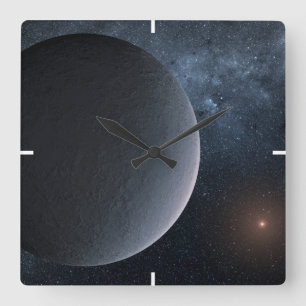 Exoplanet Ogle-2016-Blg-1195lb Orbits A Small Star Square Wall Clock